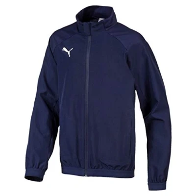 Imagen de PUMA Liga Sideline Jacket Jr Chaqueta de Entrenamiento, Unisex niños, Azul (Peacoat/White), 140