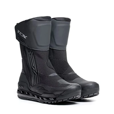 Imagen de TCX Clima 2 Surround Gore Tex, Botas de Moto Piel, Impermeables Hombre, Black Dark Grey, 43 EU