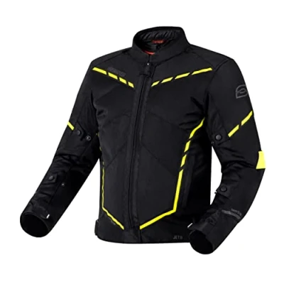Imagen de OZONE Moto Jet II Chaqueta de Hombre Textil Protectores Codos y Hombros Nivel 1 Paneles malla Membrana impermeable desmontable Elementos reflectantes