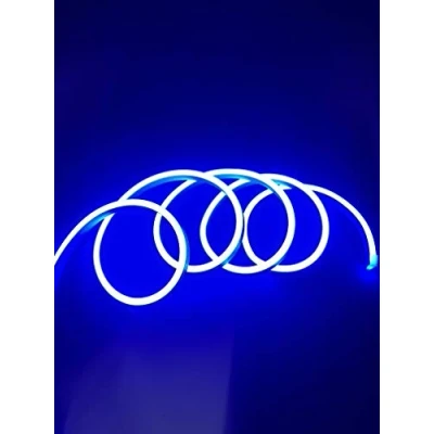 Imagen de Tira LED de neón flexible impermeable IP65, 5 metros, 120 led/m, 12 V, azul