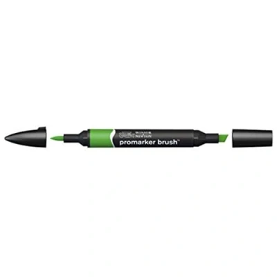 Imagen de Winsor &amp; Newton Promarker Brush Rotulador Doble Punta, Punta Pincel, Tinta Base Alcohol, Color Forest Green (g356)