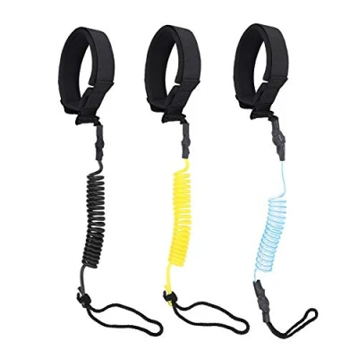 Imagen de Invento Surf, Correa de Tabla Surf,Surfboard Board Surf Leash Cable Pierna Paleta en Espiral Sup Stand Up Paddle Board(Negro)