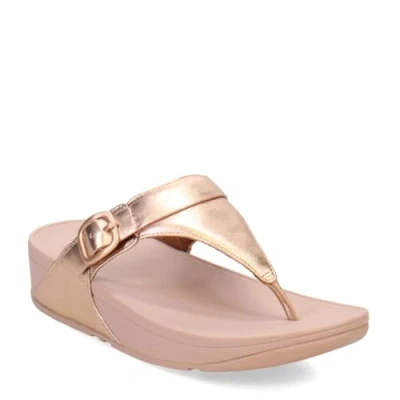 Imagen de Fitflop Lulu Adjustable Leather Toe Post Sandals, Sandalia Mujer, Oro (Rosa 01), 43 EU
