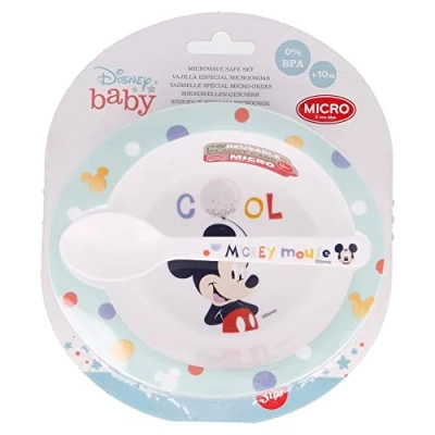 Imagen de Set Vajilla Para Bebé Compuesto Por Cuenco Y Cuchara Cool Like Mickey