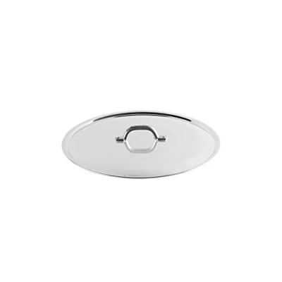 Imagen de Pentole Agnelli FAMA2918 Tapa Plana con Mango, Borde y Puente, Tipo Pesado en Aluminio BLTF, Plata Pulida, 18 cm