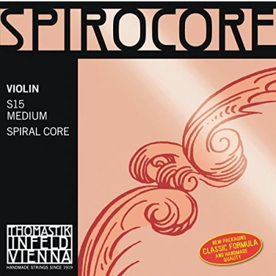 Imagen de Thomastik cuerda suelta para 4/4 violín spirocore mi núcleo en espiral, entorchado de acero cromo, mediana.