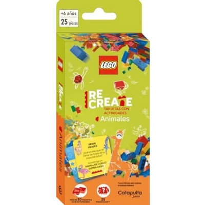 Imagen de Lego Recreate animales construcción tarjetas con actividades