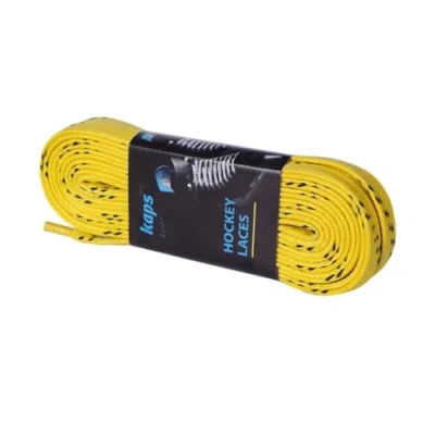 Imagen de Kaps Agujetas enceradas para patines profesionales de hockey sobre hielo, en línea ruedas, algodón calidad, hecho Europa (274 cm 108 pulgadas amarillo)