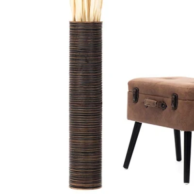 Imagen de Leewadee Jarrón Grande De Suelo Alto Madera Mango para Ramas Decorativas, 70 cm, Marrón