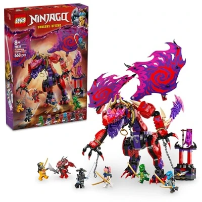 Imagen de LEGO Ninjago Dragón del Caos: Colmillo Tronador Juguete de Construcción, Juego Combate con 6 Minifiguras Armas Ninja, Figura Articulada, Regalo para Niños y Niñas 8 Años o Más 71832