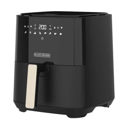 Imagen de Black+Decker Freidora de Aire Sin Aceite BXAF5000E 1300W Capacidad 5L 8 Programas Predefinidos Reducción Grasa del 99% Cubeta Antiadherente y Fácil Limpiar