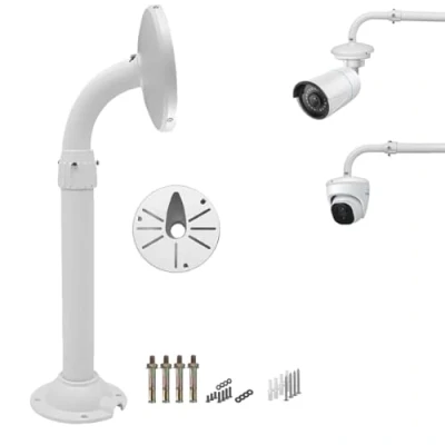 Imagen de WiTi Base 6 Pulgadas Poste J Extensible Soporte Montaje para Cámaras IP Circuito Cerrado Televisión,40CM 60CM Ajustable el Sistema Vigilancia Seguridad,Metal Sólido