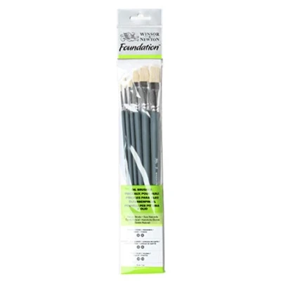 Imagen de Winsor &amp; Newton Pinceles para óleo Foundation, set de 6 Unidades, variados