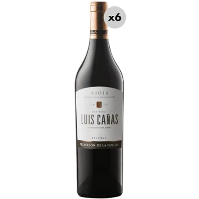 Imagen de Luis Cañas Vino Tinto con D.O. Rioja Reserva Familia Variedad Tempranillo, Carbernet Sauvigon Notas de Fruta Negra Barricas Roble Francés y Americano 6 Botellas 75 cl
