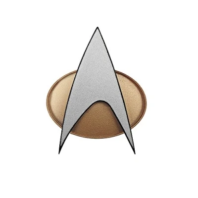Imagen de FAMETEK Insignia de comunicador Star Trek The Next Generation Chirping, TNG ComBadge versión no Bluetooth, Recuerdos Trek, Regalos y coleccionables