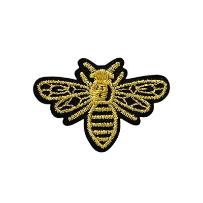 Imagen de Mono Quick Parche termoadhesivo, diseño de abeja, color negro y dorado, 4,0 x 3,0 cm