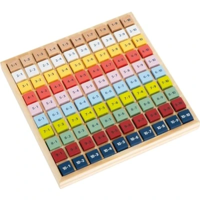 Imagen de Small Foot 1x1 Educate de Madera Natural FSC 100% certificada, para multiplicar Ejercicios niños Juguetes, Liso, Multicolor, S (11163)