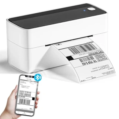 Imagen de Phomemo Impresora Etiquetas Autoadhesivas Bluetooth 4x6, Envio, Termica Etiquetas, Compatible con Ebay, Etsy, DHL, FedEx, para iOS, Android, Mac, Windows y Chromebook