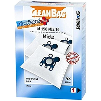 Imagen de CleanBag M 158 MIE 16 bolsas para aspiradoras, 4 de polvo y 1 filtro