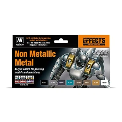 Imagen de Vallejo 72212 Game Color Colores Acrílicos, Non Metallic Metal, 17 ml, 8 uds