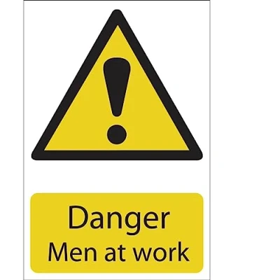 Imagen de Draper 72441 &quot;peligro hombre At work&quot; Hazard diseño con texto en inglés