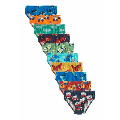 Imagen de Next 10 PACK Standard Braguitas para niños, Talla: 5 6a, Bright primary print