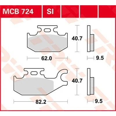 Imagen de Juego de pastillas freno TRW MCB724