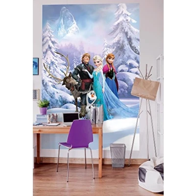 Imagen de Komar 4 498 184 x 254 cm), diseño de la película Frozen invierno tierra papel pintado Multicolor (Pack 4)