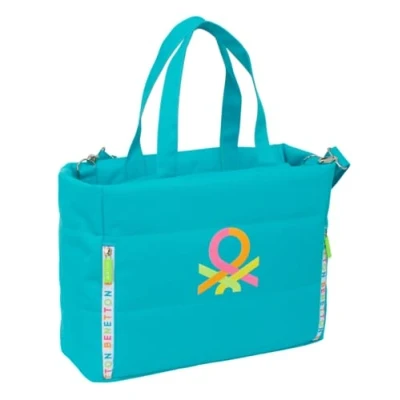 Imagen de Safta M293 642515293, Benetton Summer Bolso para Portátil 14.1&#039;&#039; con Bolsillo, Mochila, Ideal Diferentes Edades, Cómodo y Versátil, Calidad Resistencia, 54x17x31 cm, Color Unisex niños, Azul, M