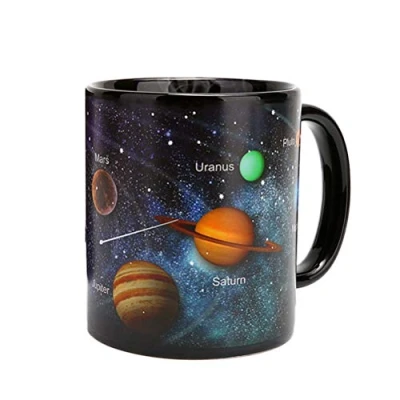 Imagen de BESTONZON Taza de café con efecto térmico y cambio color (330 ml, sistema solar)