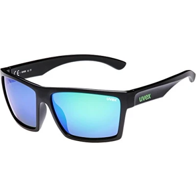Imagen de uvex LGL 29, gafas de sol unisex, espejo, filtro cat. 3, black matt/green, one size