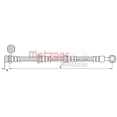 Imagen de METZGER 4110917 Latiguillos de Freno 660 MITSUBISHI: PAJERO 4