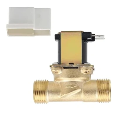 Imagen de GERUI válvula solenoide, 1/2&quot; CA 220 V, solenoide de latón electroválvula electrónica normalmente cerrada para control agua (válvula 1/2 pulgadas)