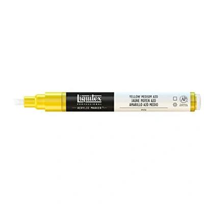 Imagen de Liquitex Rotulador de Pintura acrílica, Punta Fina, Amarillo AZO Medio, 2 mm
