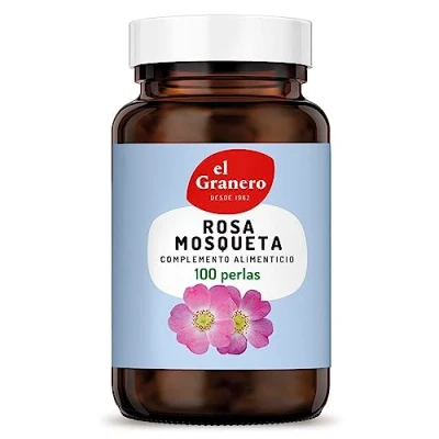 Imagen de El Granero Integral Rosa Mosqueta 100 Perlas Elaborado a Base de Aceite y Vitamina E Efecto Antioxidante Ayuda Regenerar la Piel