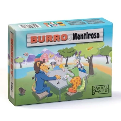 Imagen de Dadral Games Juego de Mesa Toda la Vida Burro y Mentiroso Familiar 2 Juegos en 1 Partidas rápidas Divertidas Cartas Regalo niño/niña Multilingüe