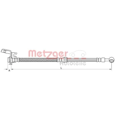 Imagen de METZGER 4111048 Latiguillos de Freno 399
