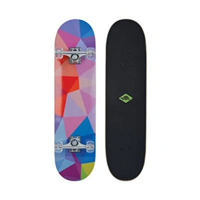 Imagen de Schildkröt Skateboard Kicker 31&quot;, Tabla con Excelentes Características para Principiantes, Cubierta Cóncava Doble Patada y Cinta de Agarre, Rodamientos ABEC5