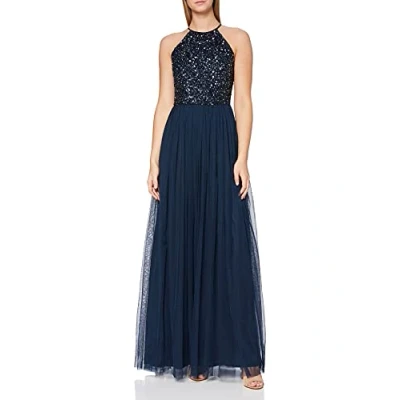 Imagen de Maya Deluxe Vestido de Novia para Mujer Dama Honor, Azul Marino, 42