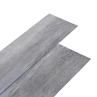 Imagen de vidaXL Lamas para Suelo Baldosa Azulejo Salón Antiestático Ignífugo Impermeable Antideslizante Autoadhesivas PVC Gris Madera Mate 5,02m² 2mm