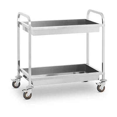 Imagen de Royal Catering RCGW 2 Carrito Cocina/Camarera con bandejas 100% Acero Inoxidable