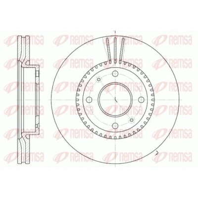 Imagen de REMSA 6668.10 Disco de freno Eje delantero 280, 280 26 4 ventilado HYUNDAI: SONATA V, Elantra III Hatchback,