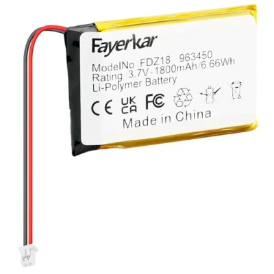 Imagen de Fayerkar batería de polímero litio 3.7V 1800mAh 963450 recargable con conector JST para VXI azul Parrott confirma la polaridad del dispositivo y antes