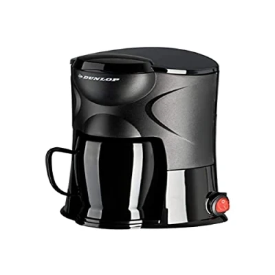 Imagen de Dunlop Cafetera Portátil de 1 Taza, 170 W, Filtro Permanente, Conexión para Mechero, Coches, Camiones, Autocaravanas, con Interruptor Encendido/Apagado
