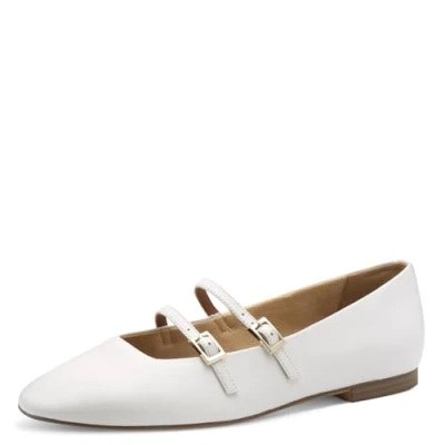 Imagen de Tamaris Bailarinas con hebilla, Mujer, Talla: 39, White Zapatos