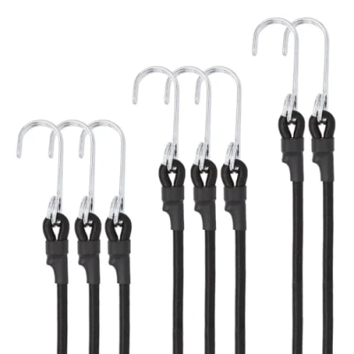 Imagen de Pulpos Elasticos,Gomas Elasticas con Gancho 60 CM Elasticos Transporte 8 Cuerda Elastica para Moto Camping Toldo,Negro.