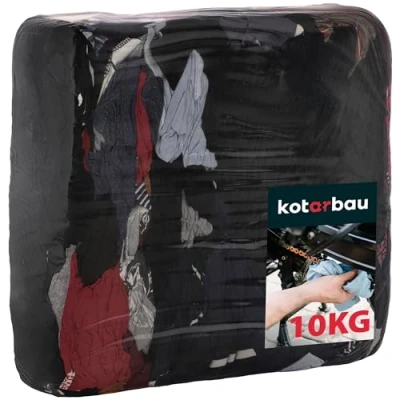 Imagen de KOTARBAU® paños de limpieza para taller, 10 kg, algodón, coche, industriales, cocina, chimenea, juego cuidado del coche