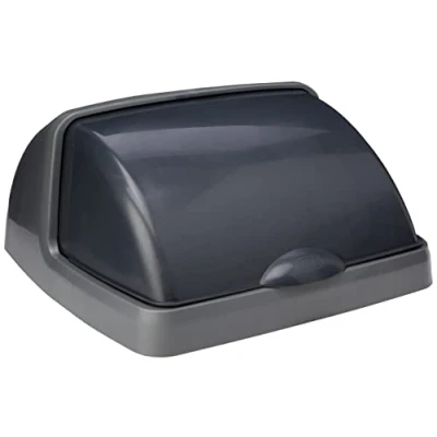 Imagen de Tapa Roll Top para cubo de basura, 25L, gris metalizado