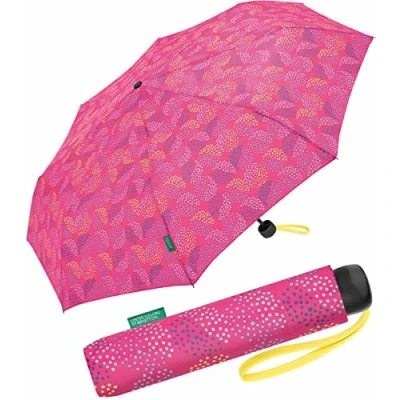 Imagen de Paraguas de bolsillo Benetton Super Mini Dots, Pop Dots Fucsia, 95 cm