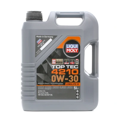 Imagen de Liqui Moly Top Tec 4210 0W 30 5L Aceite de motor 21605 VOLKSWAGEN: Golf 4, 5, 7, AUDI: A6 C6 Berlina, C7 A4 B6 Berlina